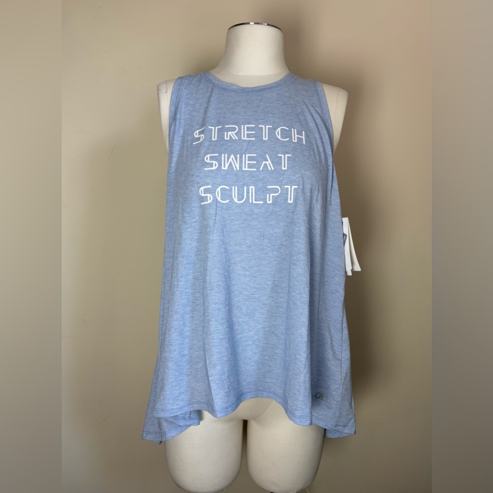 GAP Light Blue Muscle Tee with Graphic Print